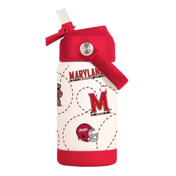Botella infantil con logo de equipos NCAA Maryland 355 ml de acero inoxidable