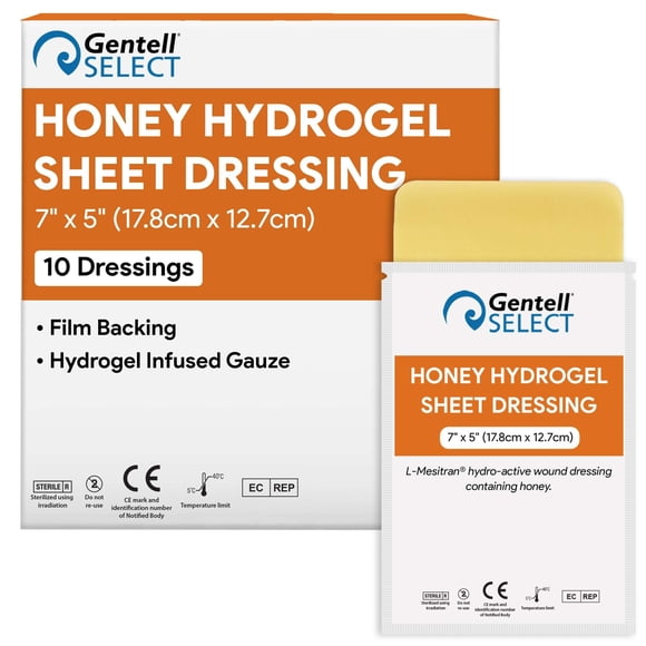 Apósito de Hidrogel con Miel Gentell Select 7x5 cm 10 Piezas