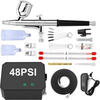 Kit De Aerógrafo Gocheer Con Compresor De Aire De 48 Psi De Alta Presión