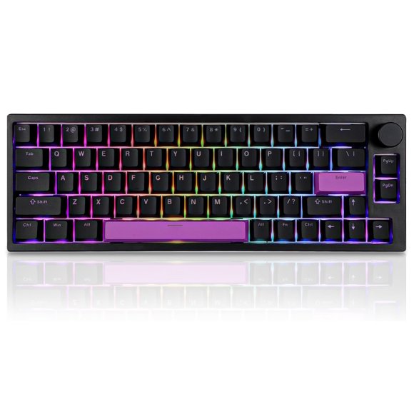 Teclado BOYI 66Pro 65% RGB Hot‑Swap con Cable Negro