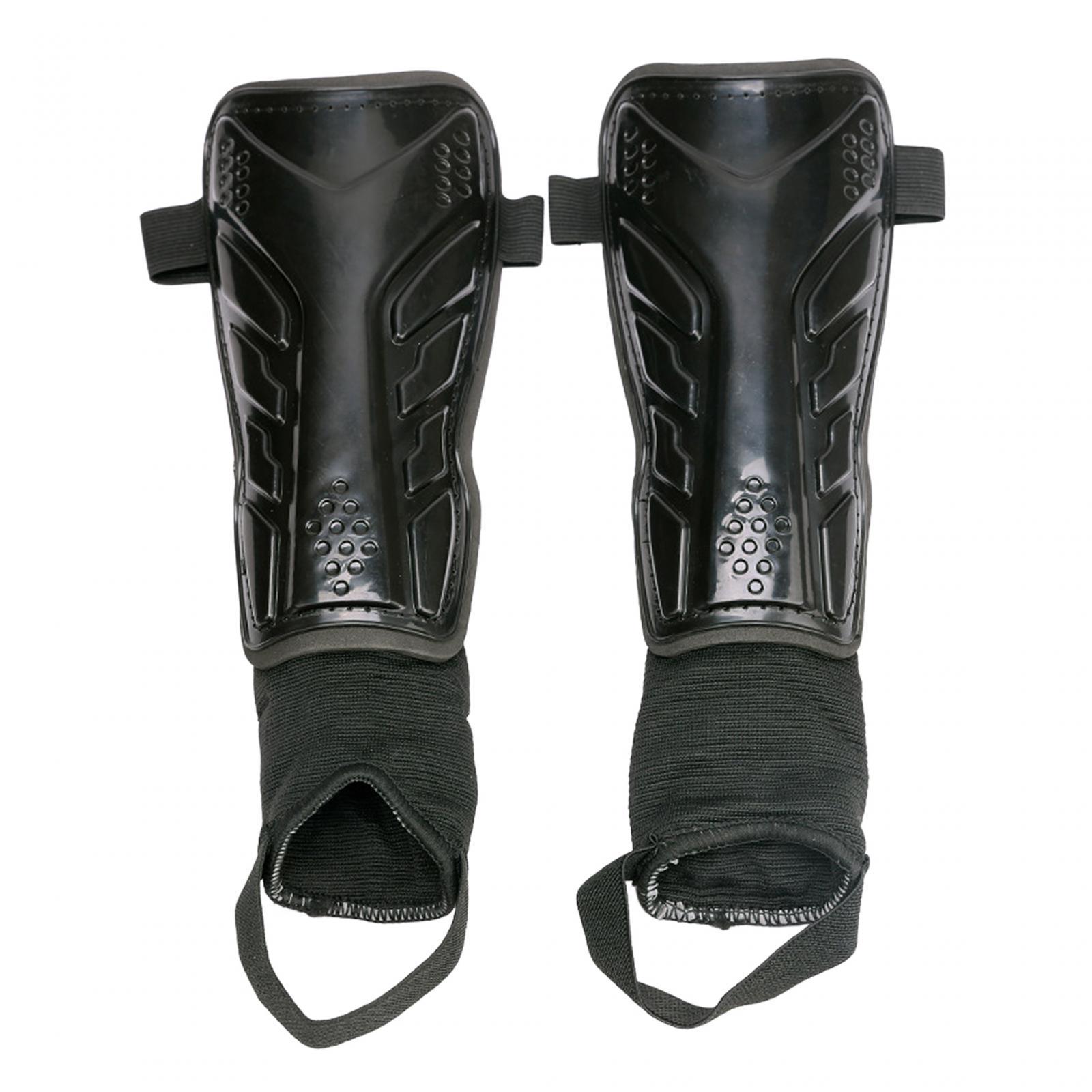 Magideal - 2 Uds Espinilleras De Fútbol Equipo De Protección Equipo De Protección Absorción De Golpes Entrenamiento De Fútbol Protección De Piernas Para Mujeres Negro