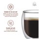 thumbnail image 3 of Set 4 Vasos De Vidrio Doble Pared 200ml Café Té Home Logics, 3 of 7