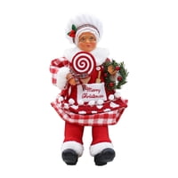 Bothyi - Figura De La Sra. Claus, Chef Navideña, Muñeca De Juguete Para Suministros De Fiesta Con Chimenea, Estilo Hogareño