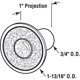 thumbnail image 2 of Tirador de puerta PRIME-LINE 4 cm marfil, paquete de 2, 2 of 3