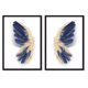 thumbnail image 1 of Set de Cuadros Alas Azules Y Doradas con Marco Negro 50x40 CM, 1 of 1