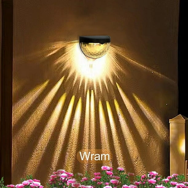 2pcs Solar Wall Lights Outdoor Household Waterproof LED Garden Lights For Garden Courtyard Outdoor Courtyard Lights Step Night Lights Street Lights
