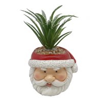 Magideal - Pequeñas Plantas Artificiales Navideñas En Macetas, Decoración De 2,8X2,8X4 Pulgadas, Maceta De Resina Versátil, Adorno Navideño Para Ventanas Y Baños Papa Noel
