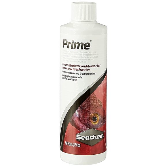 Acondicionador Seachem Prime para agua dulce y salada 250 ml