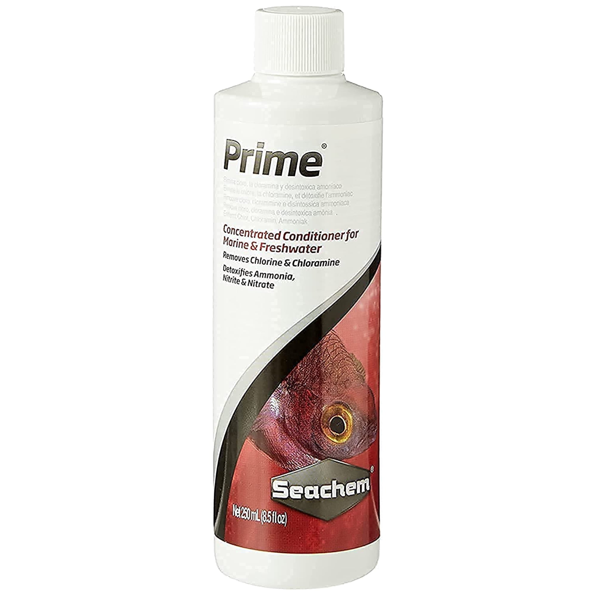 Acondicionador Seachem Prime para agua dulce y salada 250 ml