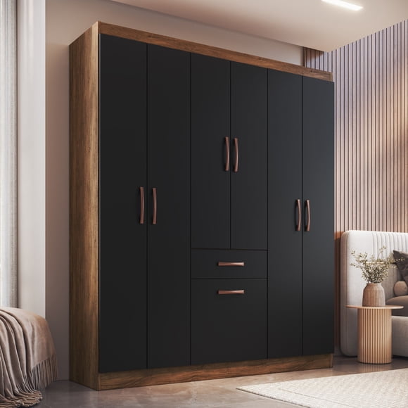 Closet 6 Puertas Preto