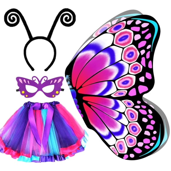 Disfraz infantil IROLEHOME con alas de mariposa para niñas de 3 a 9 años