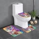 thumbnail image 1 of Juego de Alfombras de Baño Rainbow Rangers Terciopelo Coral 3 Piezas, 1 of 6
