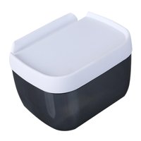 Bothyi - Soporte De Papel Higiénico Montado En La Pared Con Estante Impermeable Para Inodoro Cocina Negro