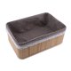 thumbnail image 3 of cesta de almacenamiento de tejido de mimbre hecho a mano de bambú juguetes caja de almacenamiento 32x22x12 cm, 3 of 5