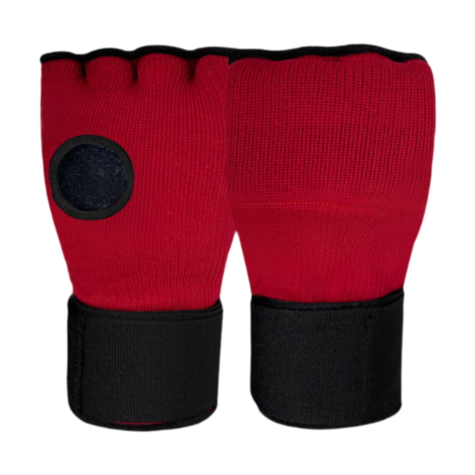 Magideal - Guantes Interiores De Boxeo Para Niños, Envolturas De Mano De Gel Para Boxeo, Correas Para La Muñeca, Entrenamiento De Perforación, Guantes De Medio Rojo