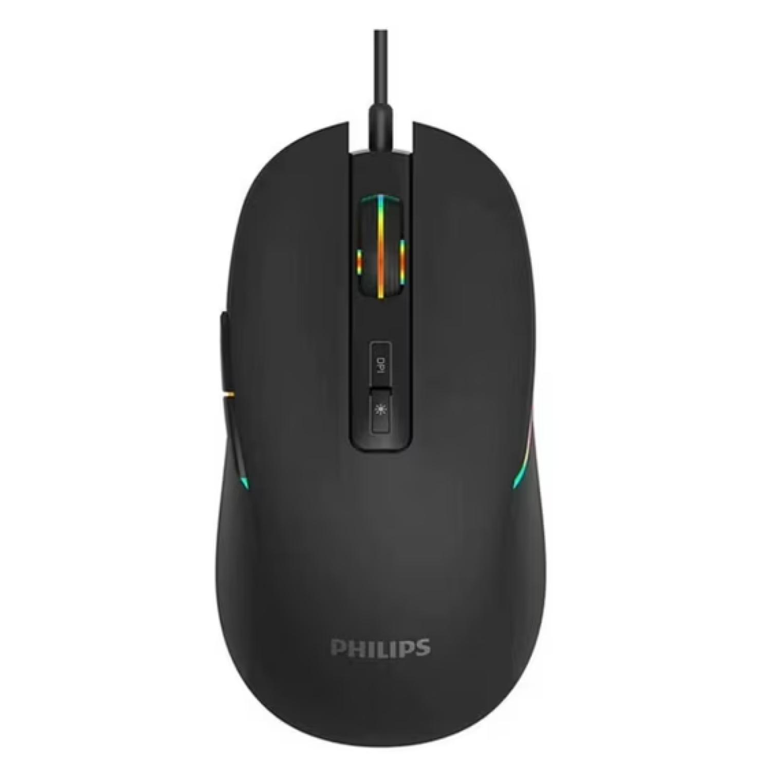 Philips - Mouse Gamer Usb 7 Botones 3600Dpi Rgb Spk9414