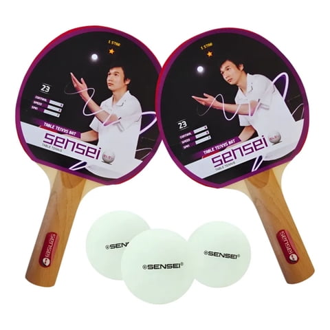 Set Ping Pong Sensei 2 Paletas + 3 Pelotas - 1*