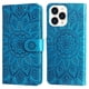 thumbnail image 2 of Funda tipo cartera FOXDOCK para iPhone 14 Pro Max , diseño girasol en relieve, cuero PU, cierre magnético, soporte y tarjetero, 2 of 5
