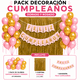 thumbnail image 1 of pack decoracion cotillon rosado -dorado, 1 of 1