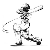 Rienda Libre Graphics - Decomural Cricket Batsman Ws-50649