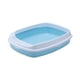 thumbnail image 3 of Kitten Cat Litter Box Bandeja Inodoro 18x13.8x4inch Durable Para Hámsteres Conejos Azul, 3 of 5