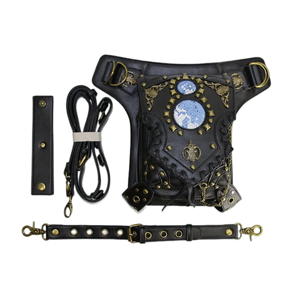 Riñonera Steampunk, riñonera de pierna caída, bolso de moda, bandolera, bolsas de mensajero, muslo, pierna, cadera, funda, monedero para calle al aire