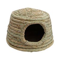 Ioensy - Casa De Hierba De Conejo, Casa De Juegos Estable, Refugio De Paja Para Hurón Canario Pequeño