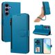 thumbnail image 1 of Funda con Billetera para [Samsung Galaxy S25] con Bolsillo Zipper y Tarjetero Azul lago, 1 of 6