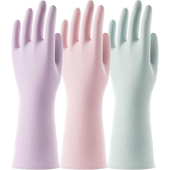 Guantes de Limpieza COOLJOB Pack de 3 Talle M Látex Antideslizante