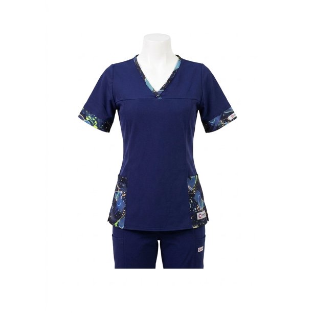 Delantal Mujer tela elasticada. Azul marino