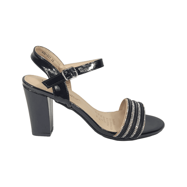 SANDALIAS DE FIESTA BONNY FRANCO NEGRO MUJER 406-0521 - Talla 38