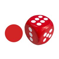 Magideal - Dados De Espuma Grandes, Dados Gigantes, Decorativos, Para Noches De Juego, Suministros Para Fiestas, Juguete Creativo De Aprendizaje Temprano, Juguete Educativo De 6 Lados. Rojo