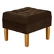 thumbnail image 2 of Pouf Wood 1c Felpa 04 Chocolate, 2 of 4
