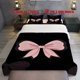thumbnail image 1 of 3pcs Cute Bowknot Themed Printed Bedding Set Soft Duvet Cover and Two Pillowcases, 1 of 5