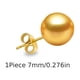 thumbnail image 1 of 18K Gold Plated Round Ball Earrings - A Stylish Accessory for Men & Women!, 1 of 5