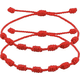 thumbnail image 2 of Pack 2 pulseras hilo rojo 7 nudos protección, 2 of 3