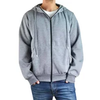 Likeshop - Poleron Frisado Interior Polar Hombre Invierno Cierre Gorro 222