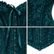 thumbnail image 3 of Corset Estilo Victoriano Con Broches Ajustable Disfraz Mujer azul petroleo L, 3 of 3