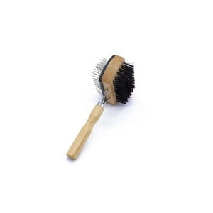 Genérico - Cepillo Doble De Madera Celda Plástico Metal Para Mascotas