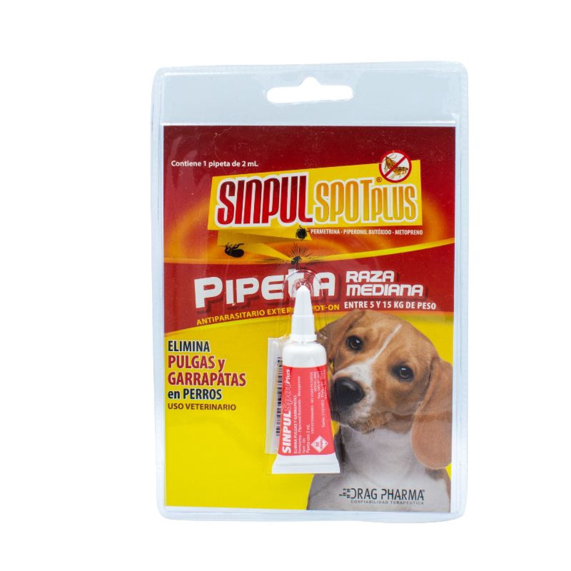 Antiparasitario Para Perro Pipeta Externa Raza Mediana 1 Un Sinpul