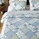 thumbnail image 4 of Juego de ropa de cama VIVILINEN, edredón azul con estampado floral, tamaño queen, 4 of 8