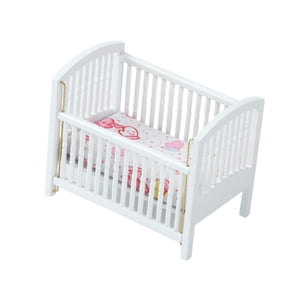 Bothyi - Cama De Bebé Para Casa De Muñecas A Escala 1/12 Con Colchón Para Escaparate De Juegos De Rol, Modelo Diy