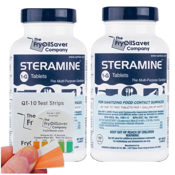 Tabletas desinfectantes Steramine 300 tabletas con tiras reactivas