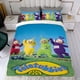 thumbnail image 4 of Teletubbies Conjunto de sábanas temático, trío de piezas, cómodo y amigable con la piel, diseño único, regalo de decoración para el hogar para familiares, amigos y fans,173cm *218cm, 4 of 6
