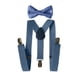 thumbnail image 1 of Tirantes Para Hombre Con Pajarita Y Tirantes Traseros Para Uso Formal Halloween Cosplay Azul Gris, 1 of 2