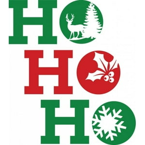 Rienda Libre Graphics - Decomural Ho Ho Ho Christmas Baubles Ws-50049