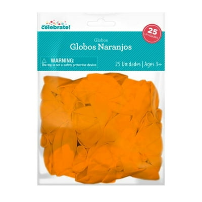 Set 25 Globos De Látex Color Naranjo  Way To Celebrate