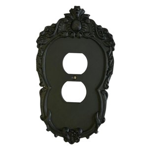 Magideal - Placa De Interruptor De Luces Cubiertas De Enchufe Fácil De Instalar Estilo Vintage Decoración Del Hogar Placa De Interruptor Para Baño Uso Doméstico Interruptor Doble