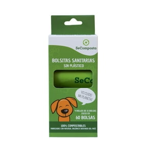 Caja De 60 Bolsas Compostables Desechos Mascotas Secomposta
