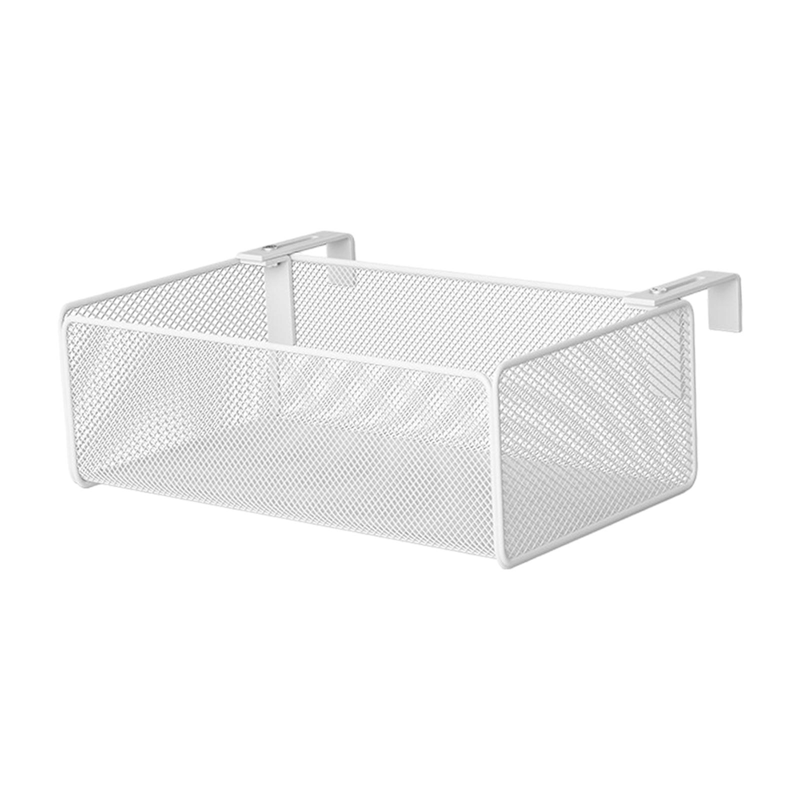 Bothyi - Organizador Colgante Para Escritorio De Oficina, Estante Para Mesita De Noche Con Ganchos Escalables Para Barandilla De Cama, Color Blanco